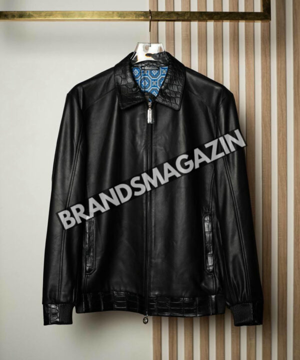 Куртка Stefano Ricci вставка из кожи крокодила BM47621052377 Куртка Stefano Ricci вставка из кожи крокодила BM47621052377