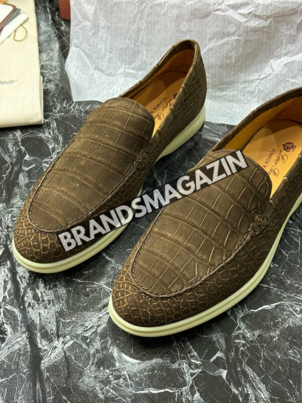 Лоферы Loro Piana из кожи крокодила BM7324377 4