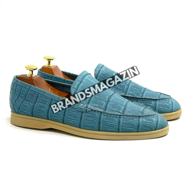 Лоферы Loro Piana из кожи крокодила BM69879277 3
