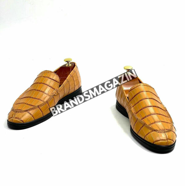 Лоферы Loro Piana из кожи крокодила BM71729277 5