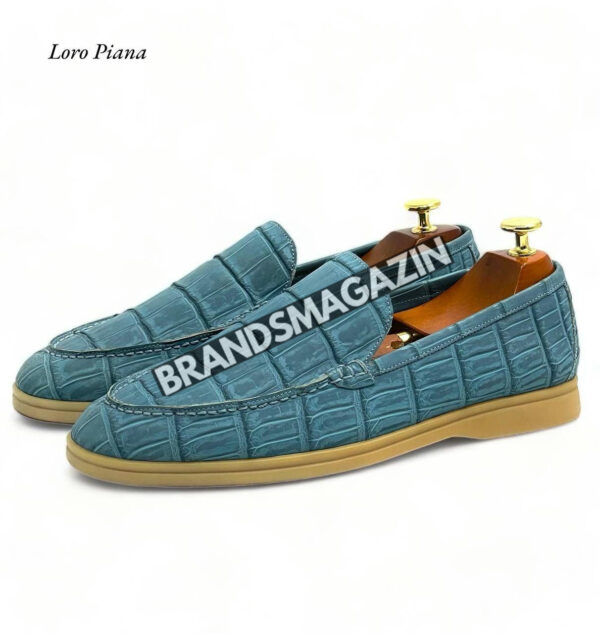 Лоферы Loro Piana из кожи крокодила BM69879277 4
