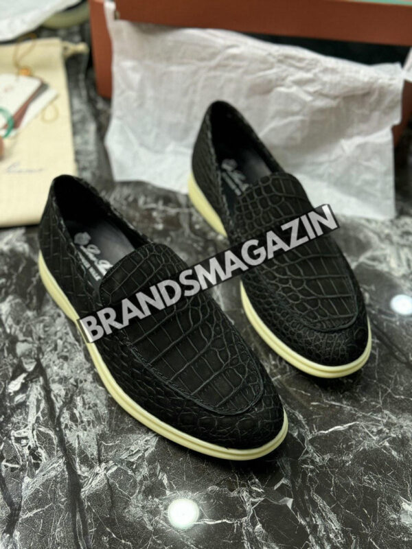 Лоферы Loro Piana из кожи крокодила BM7324477 3