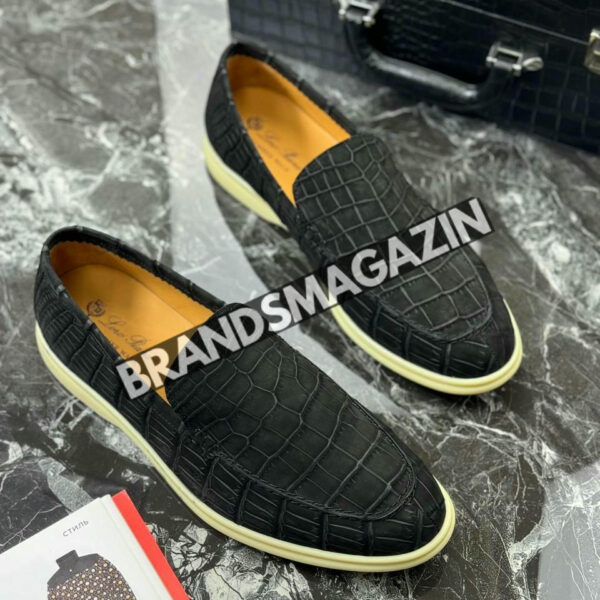 Лоферы Loro Piana из кожи крокодила BM71768877