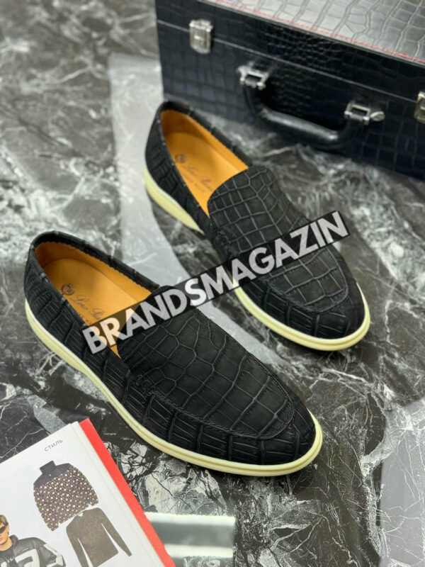 Лоферы Loro Piana из кожи крокодила BM71768877