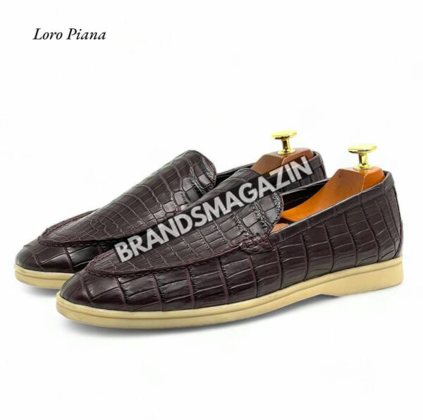 Лоферы Loro Piana из кожи крокодила BM7452777
