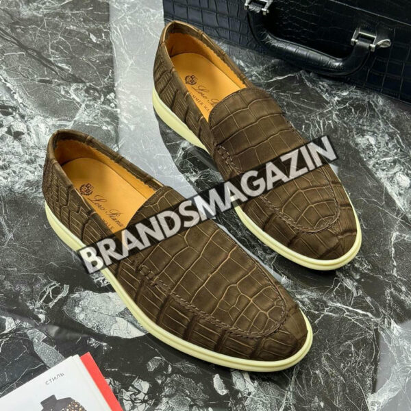Лоферы Loro Piana из кожи крокодила BM71768977