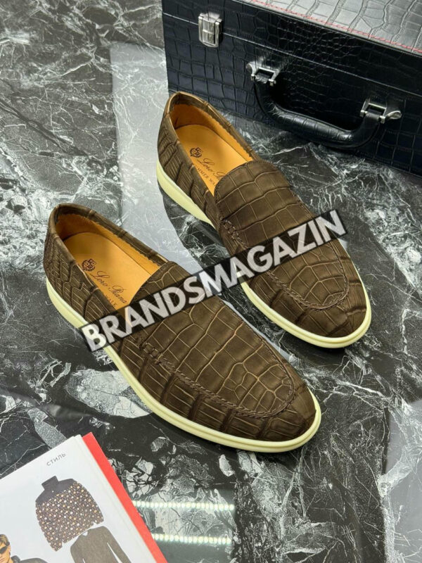 Лоферы Loro Piana из кожи крокодила BM71768977