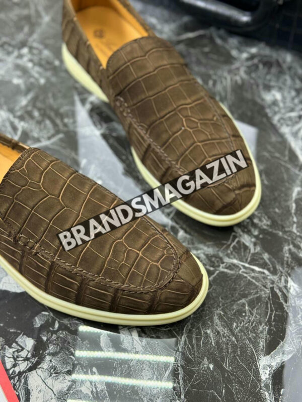 Лоферы Loro Piana из кожи крокодила BM71768977 3