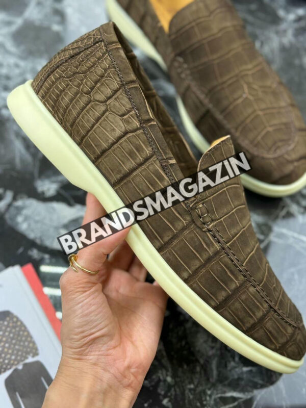 Лоферы Loro Piana из кожи крокодила BM71768977 4