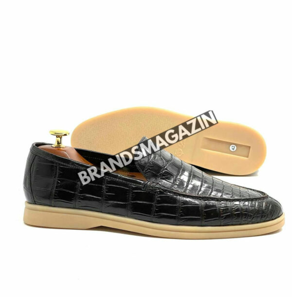 Лоферы Loro Piana из кожи крокодила BM71450277 2