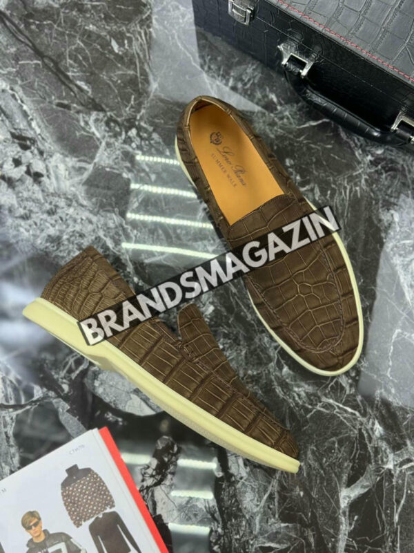 Лоферы Loro Piana из кожи крокодила BM71768977 6
