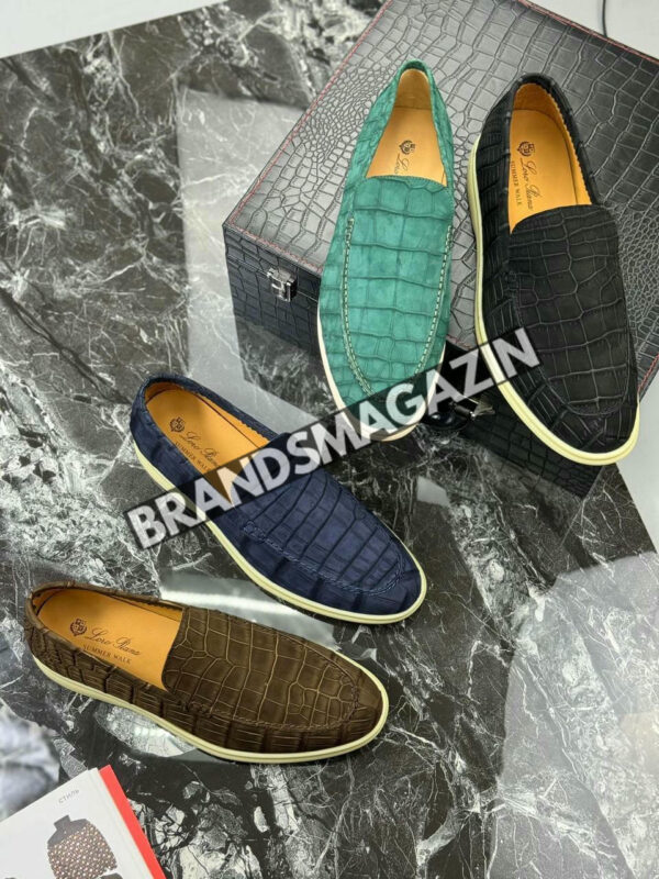 Лоферы Loro Piana из кожи крокодила BM71768977 7