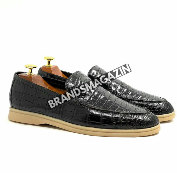 Лоферы Loro Piana из кожи крокодила BM71450277 4
