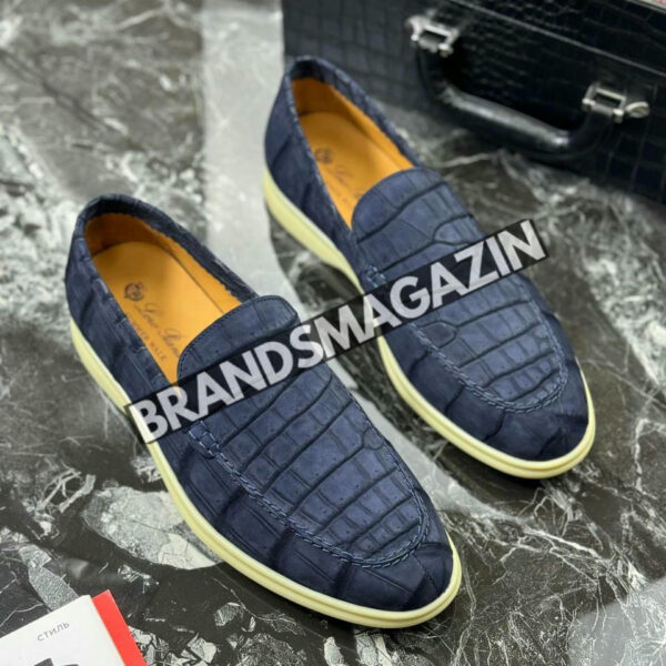 Лоферы Loro Piana из кожи крокодила BM71769177
