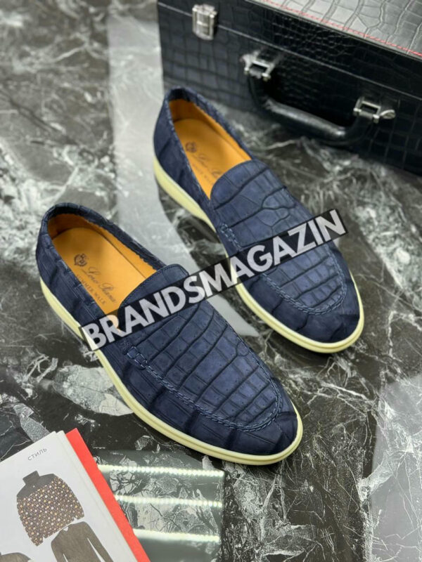 Лоферы Loro Piana из кожи крокодила BM71769177 2