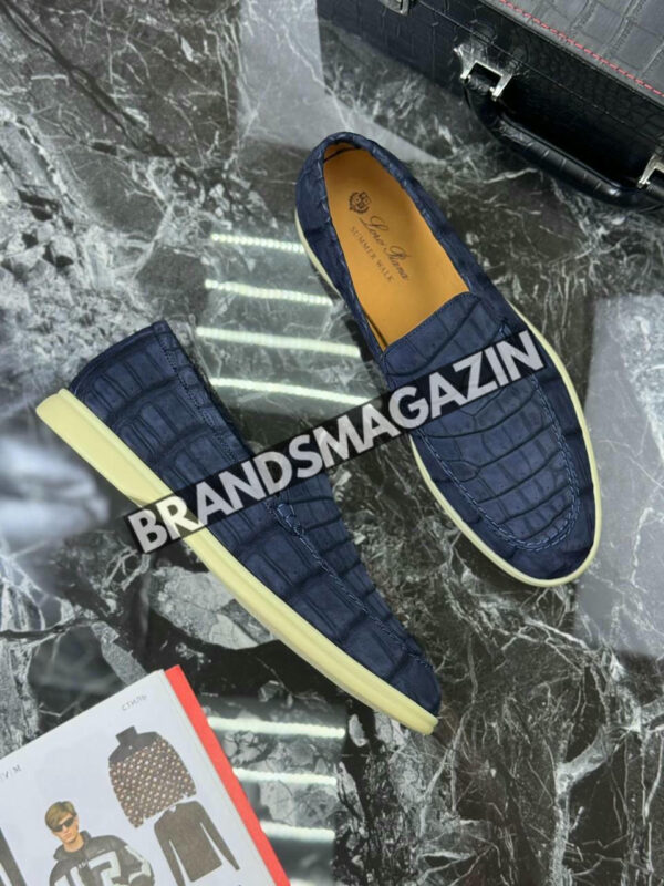 Лоферы Loro Piana из кожи крокодила BM71769177 3