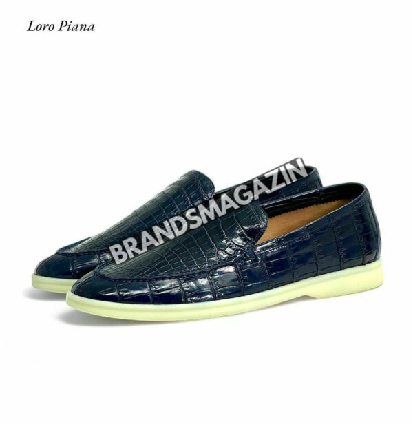 Лоферы Loro Piana из кожи крокодила BM71728677 3