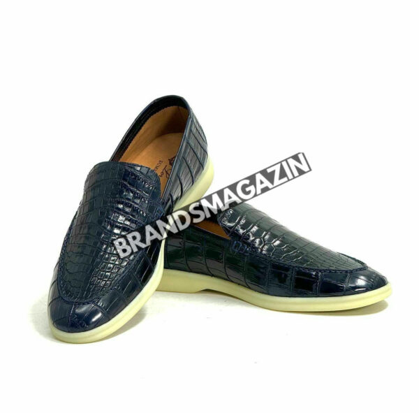 Лоферы Loro Piana из кожи крокодила BM71728677 4