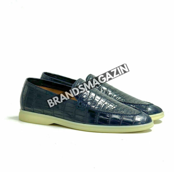 Лоферы Loro Piana из кожи крокодила BM71728677 5