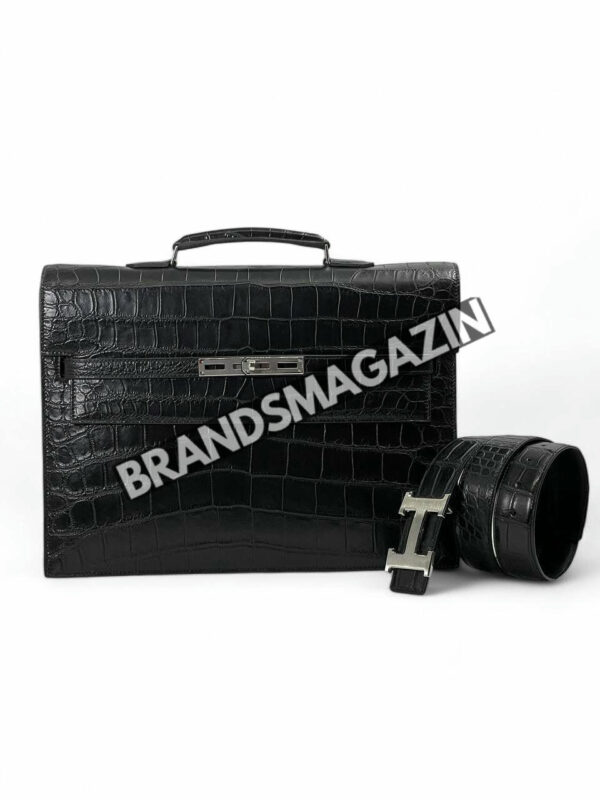 Ремень Hermes из кожи крокодила BM46092352877 4