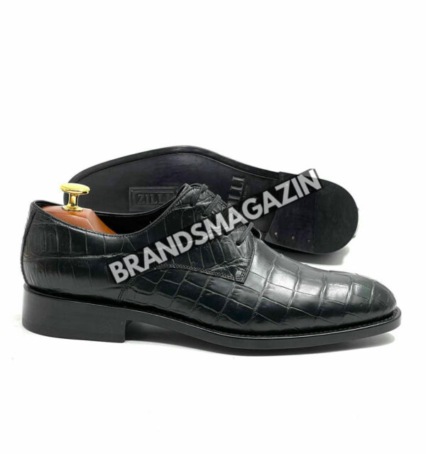 Туфли-дерби Zilli из кожи крокодила BM7449077 5