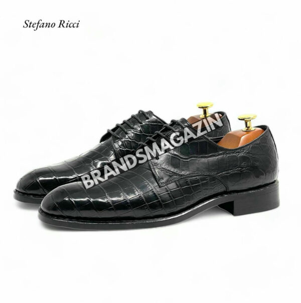 Туфли-дерби Stefano Ricci из кожи крокодила BM7450777 5