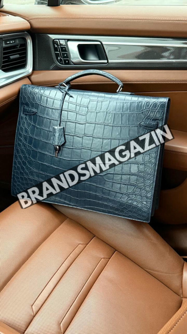 Портфель Hermes из кожи крокодила BM46638872077 7