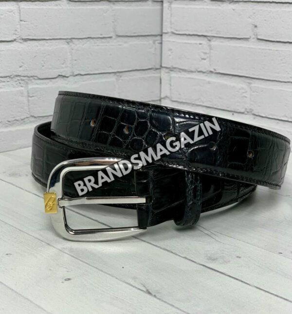 Ремень Brioni из кожи крокодила BM47450173477 2