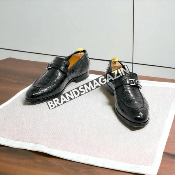 Лоферы Hermes из кожи крокодила BM69789877