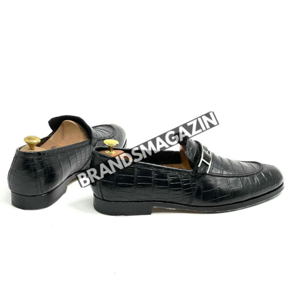 Лоферы Hermes из кожи крокодила BM69789877 2