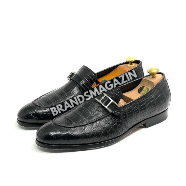 Лоферы Hermes из кожи крокодила BM69789877 4