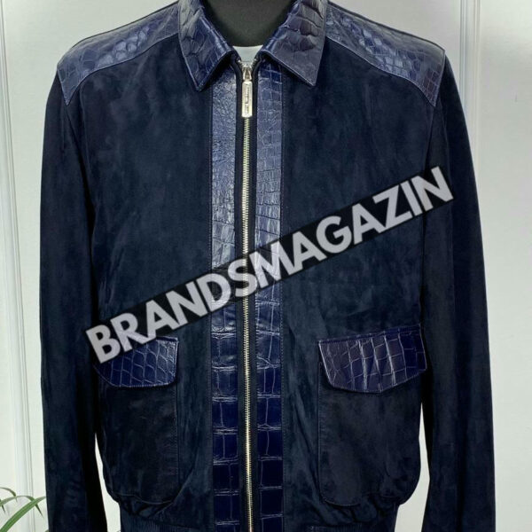 Куртка Stefano Ricci вставка из кожи крокодила BM47579598977
