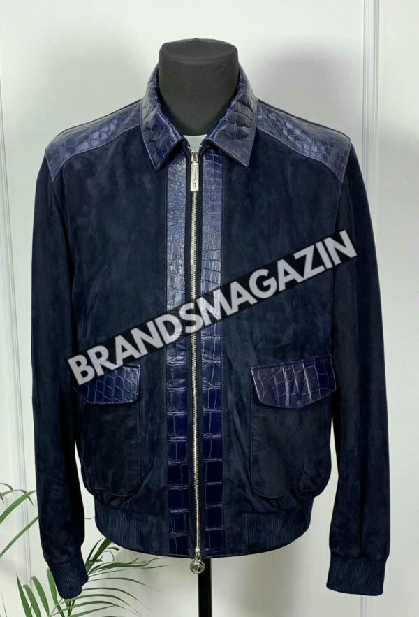 Куртка Stefano Ricci вставка из кожи крокодила BM47579598977