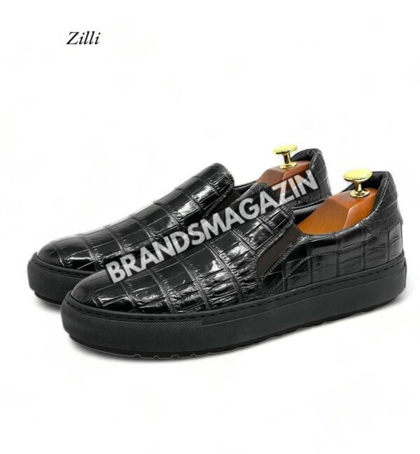 Слипоны Zilli из кожи крокодила BM7451177 3