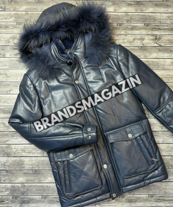 Пуховик Stefano Ricci вставка из кожи крокодила BM46691971077 Пуховик Stefano Ricci вставка из кожи крокодила BM46691971077