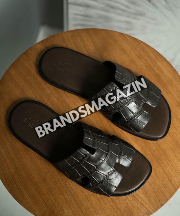 Шлепанцы Hermes из кожи крокодила BM72157377 Шлепанцы Hermes из кожи крокодила BM72157377