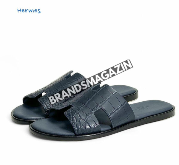 Шлепанцы Hermes из кожи крокодила BM71870977 2