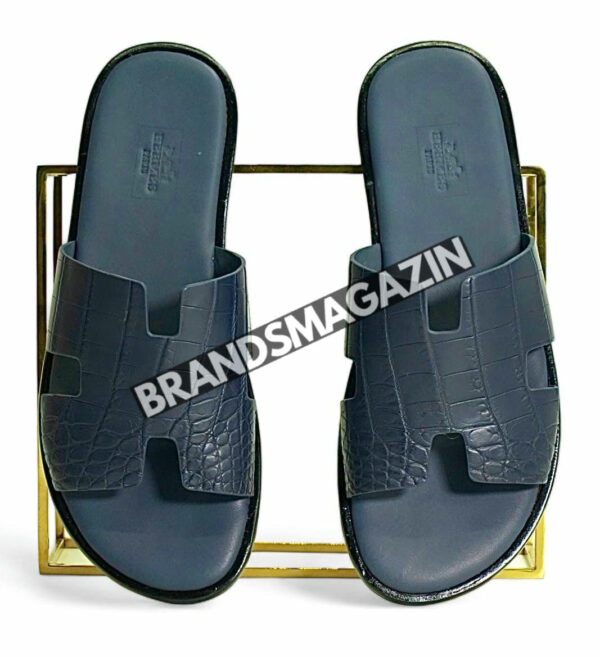 Шлепанцы Hermes из кожи крокодила BM71870977 5