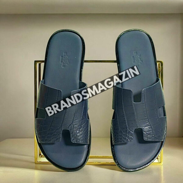 Шлепанцы Hermes из кожи крокодила BM71870977 8