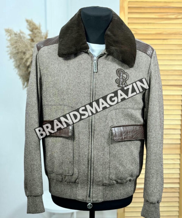 Куртка Stefano Ricci вставка кожа крокодила BM46266228677 Куртка Stefano Ricci вставка кожа крокодила BM46266228677