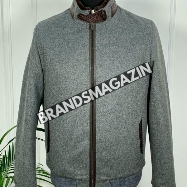 Куртка Brunello Cucinelli вставки из кожи крокодила BM46922563677