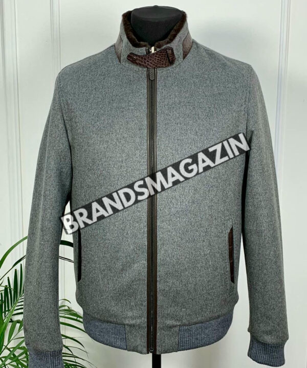 Куртка Brunello Cucinelli вставки из кожи крокодила BM46922563677 Куртка Brunello Cucinelli вставки из кожи крокодила BM46922563677