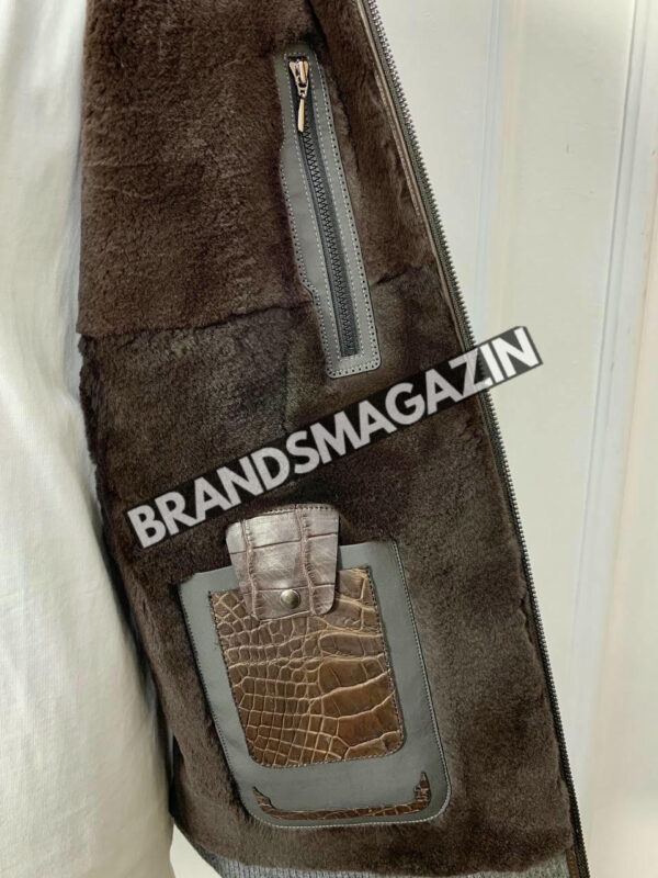 Куртка Brunello Cucinelli вставки из кожи крокодила BM46922563677 7