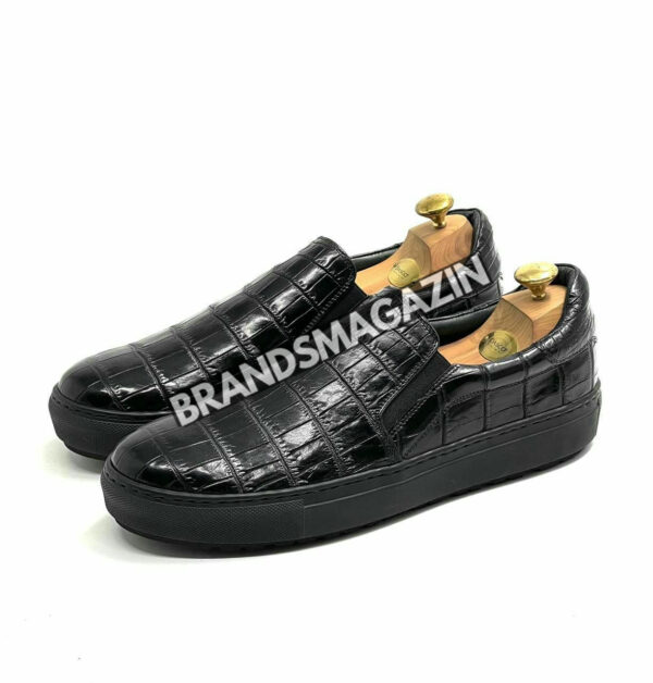 Слипоны Zilli из кожи крокодила BM7450977 4