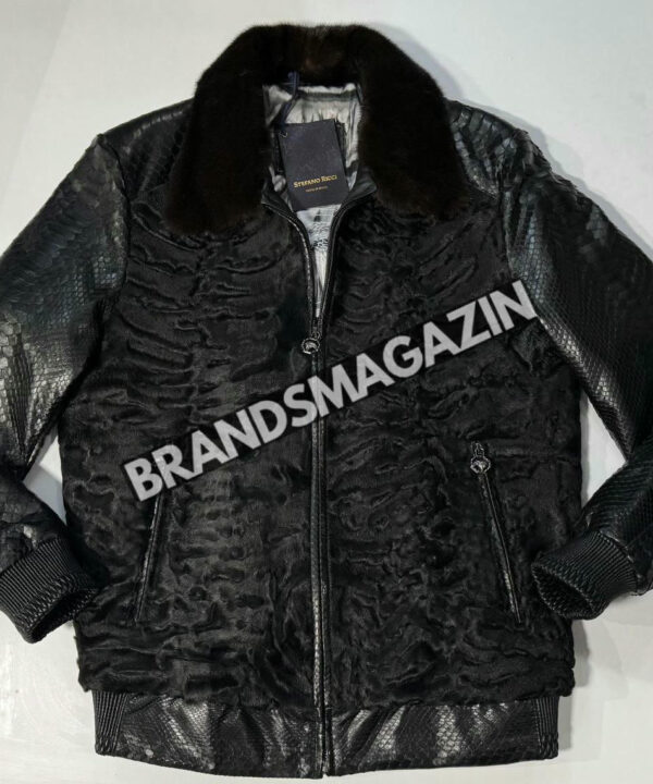 Куртка Stefano Ricci вставка из кожи питона BM47024920177 Куртка Stefano Ricci вставка из кожи питона BM47024920177