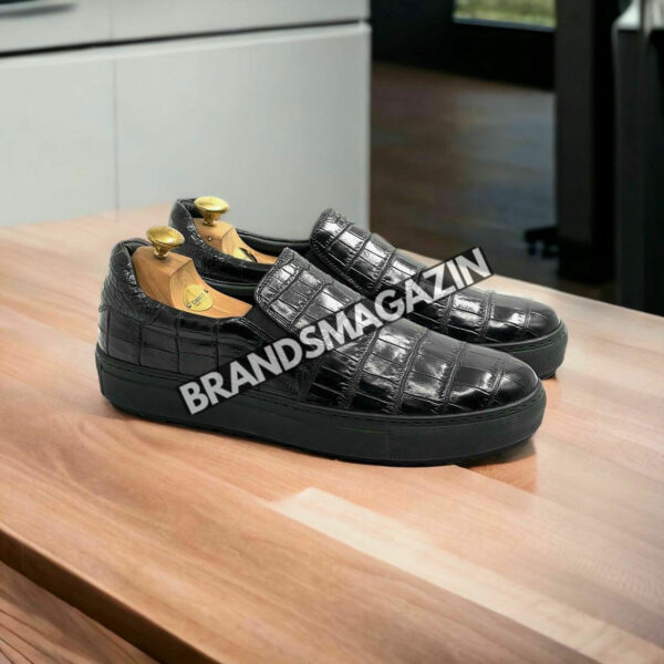 Слипоны Zilli из кожи крокодила BM7450977