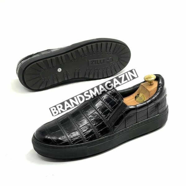Слипоны Zilli из кожи крокодила BM7450977 3