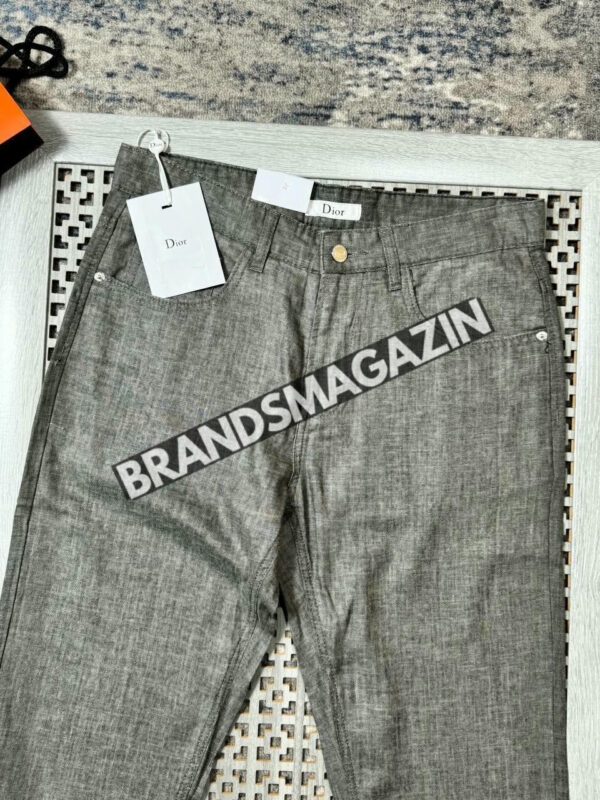 Льняные брюки Christian Dior BM70595977 4