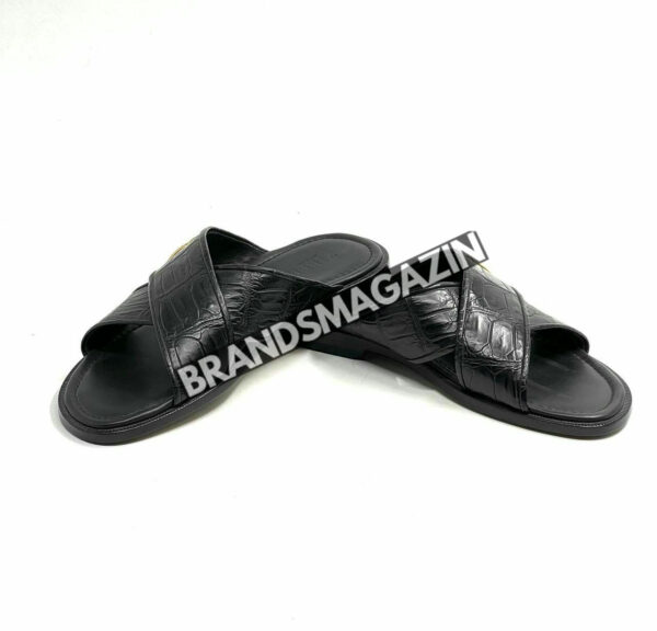Шлепанцы Zilli из кожи крокодила BM7449777 5