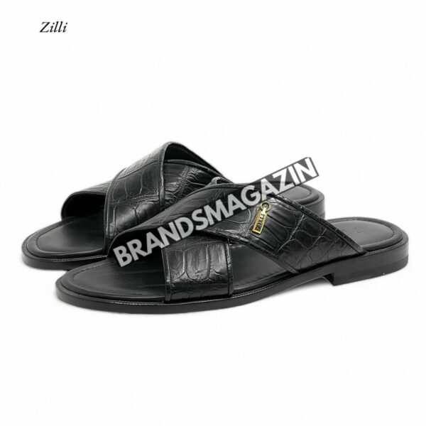 Шлепанцы Zilli из кожи крокодила BM7450377